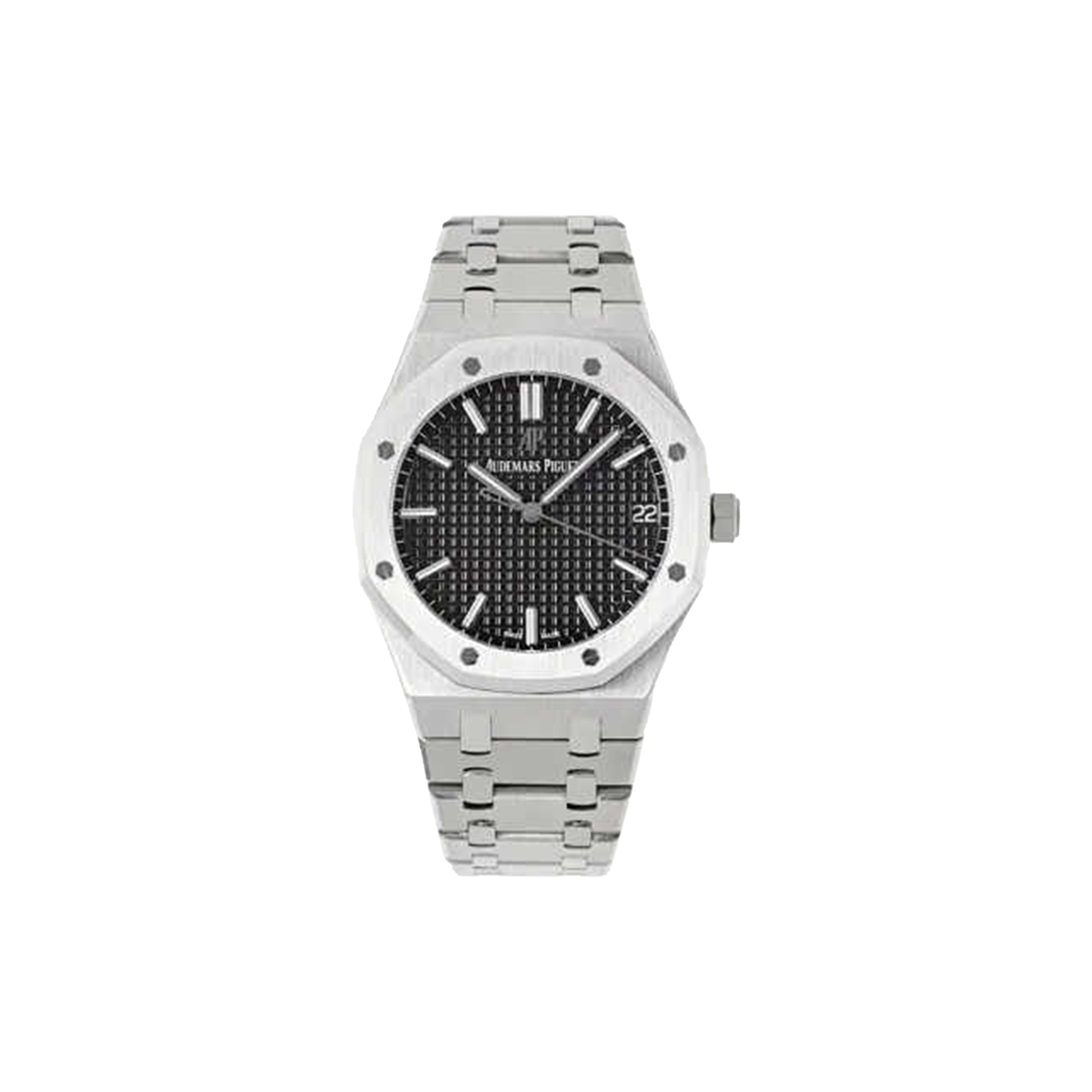 audemars P*g*et royal oak 41mm steel black dial watch 15500st.oo.1220st.03